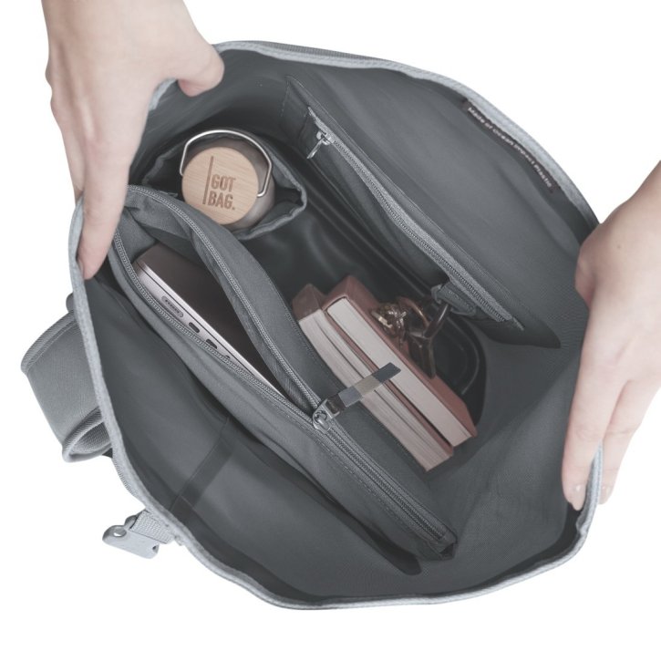 GOTBAG. RollTop lite 2.0 Laptoprucksack monochrome basalt